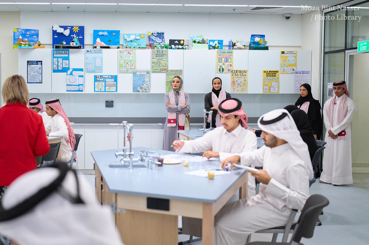 Her Highness visits Education City High School