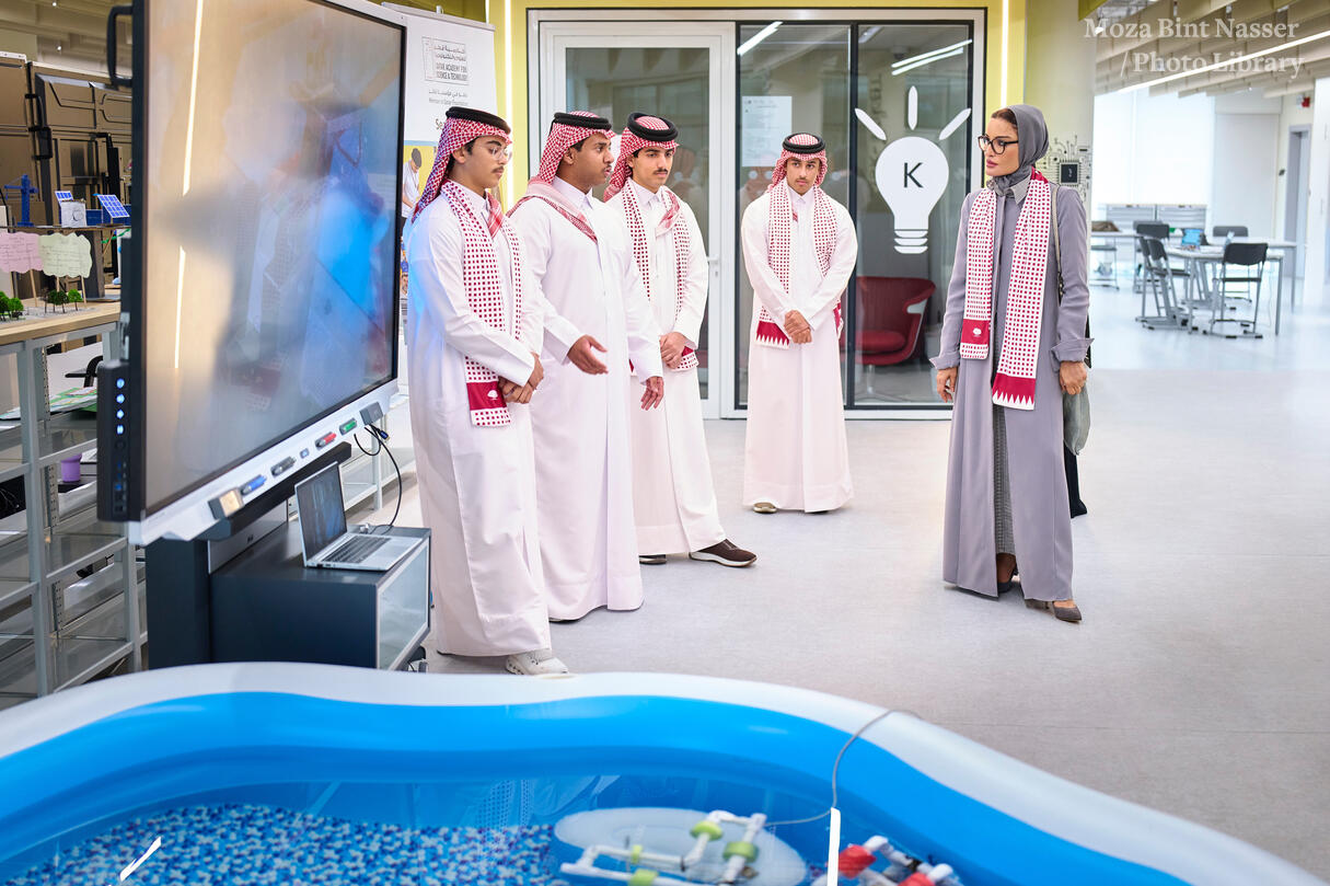 Her Highness visits Education City High School