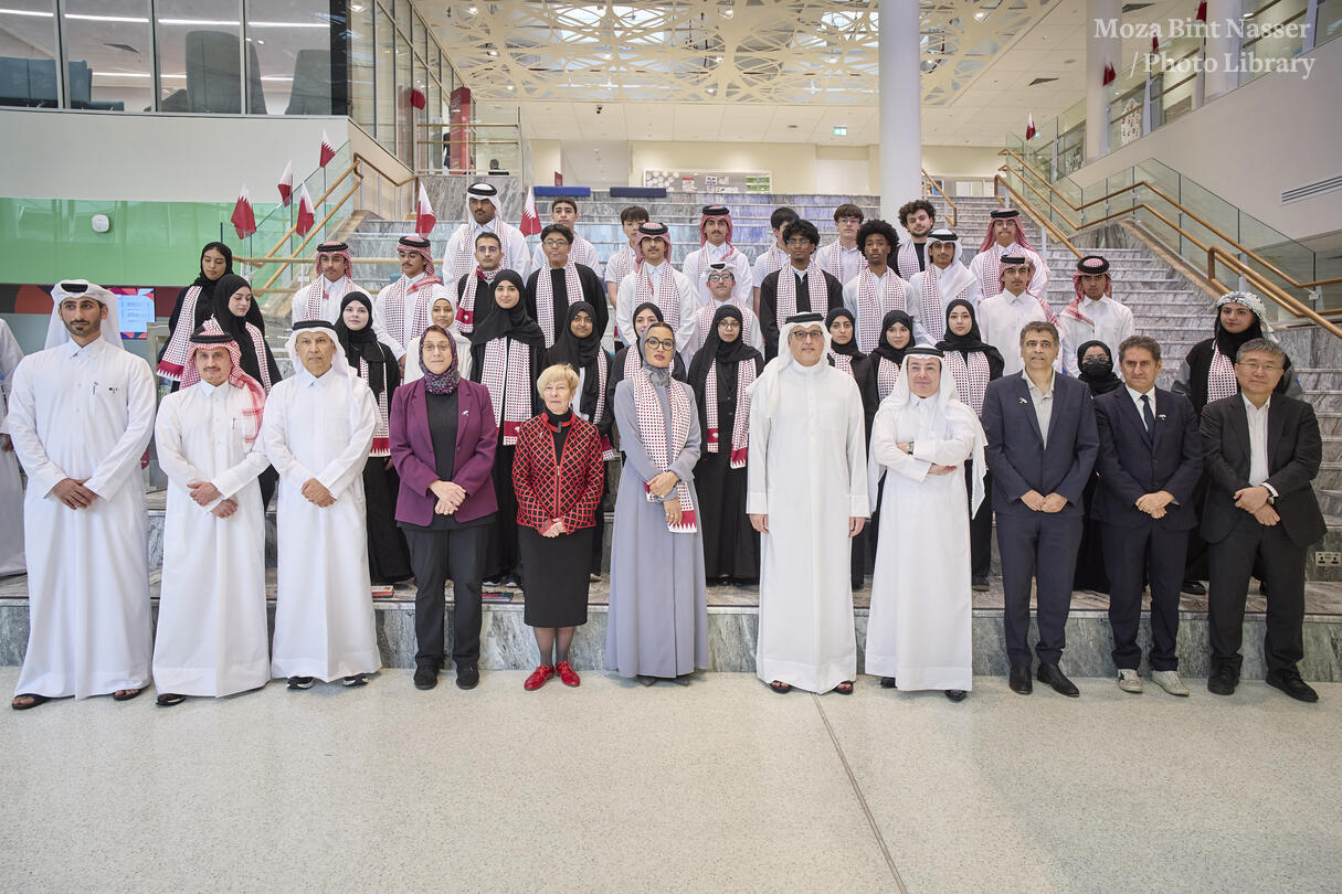 Her Highness visits Education City High School