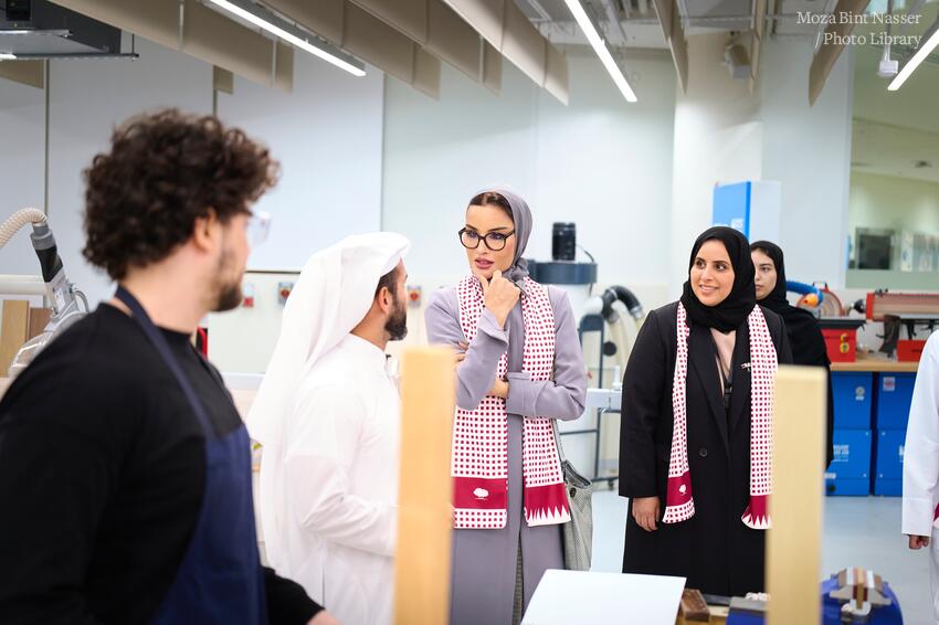 Her Highness visits Education City High School