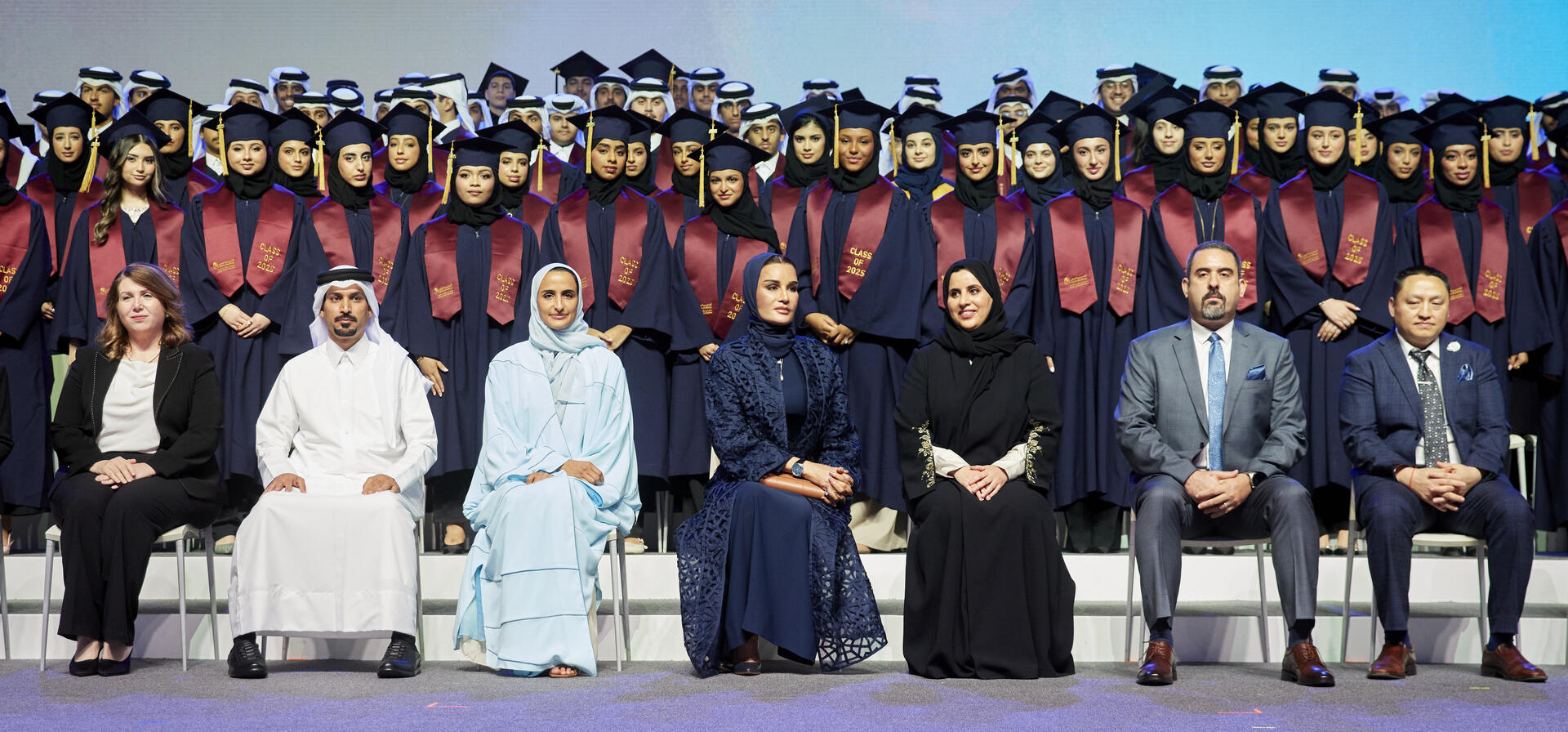 Her Highness Sheikha Moza bint Nasser attends the Qatar Foundation Schools Commencement Ceremony