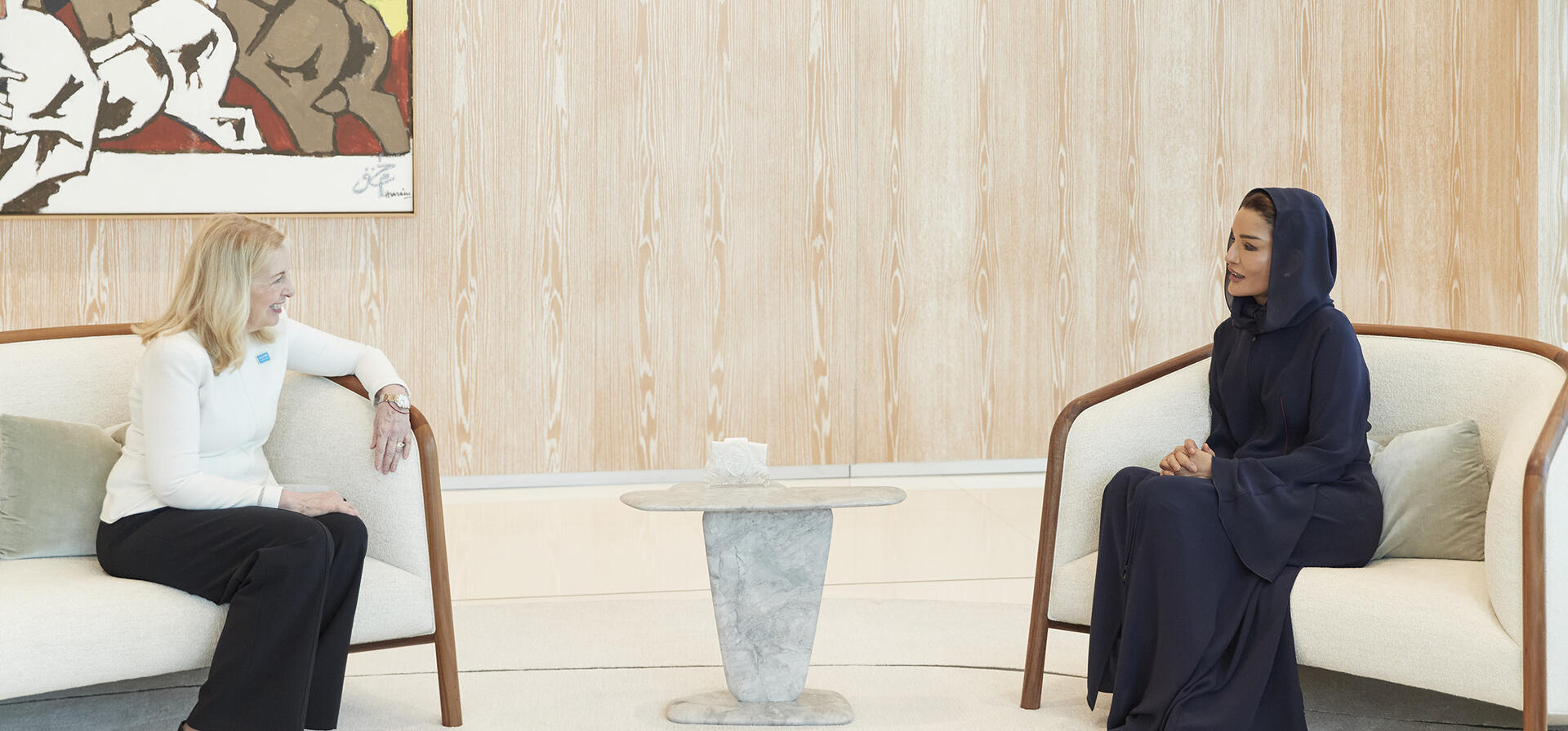 Her Highness meets with Executive Director of the United Nations Children's Fund