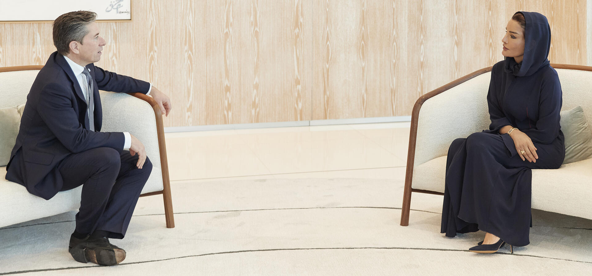 Her Highness meets with UN Under-Secretary-General for Humanitarian Affairs and Emergency Relief Coordinator