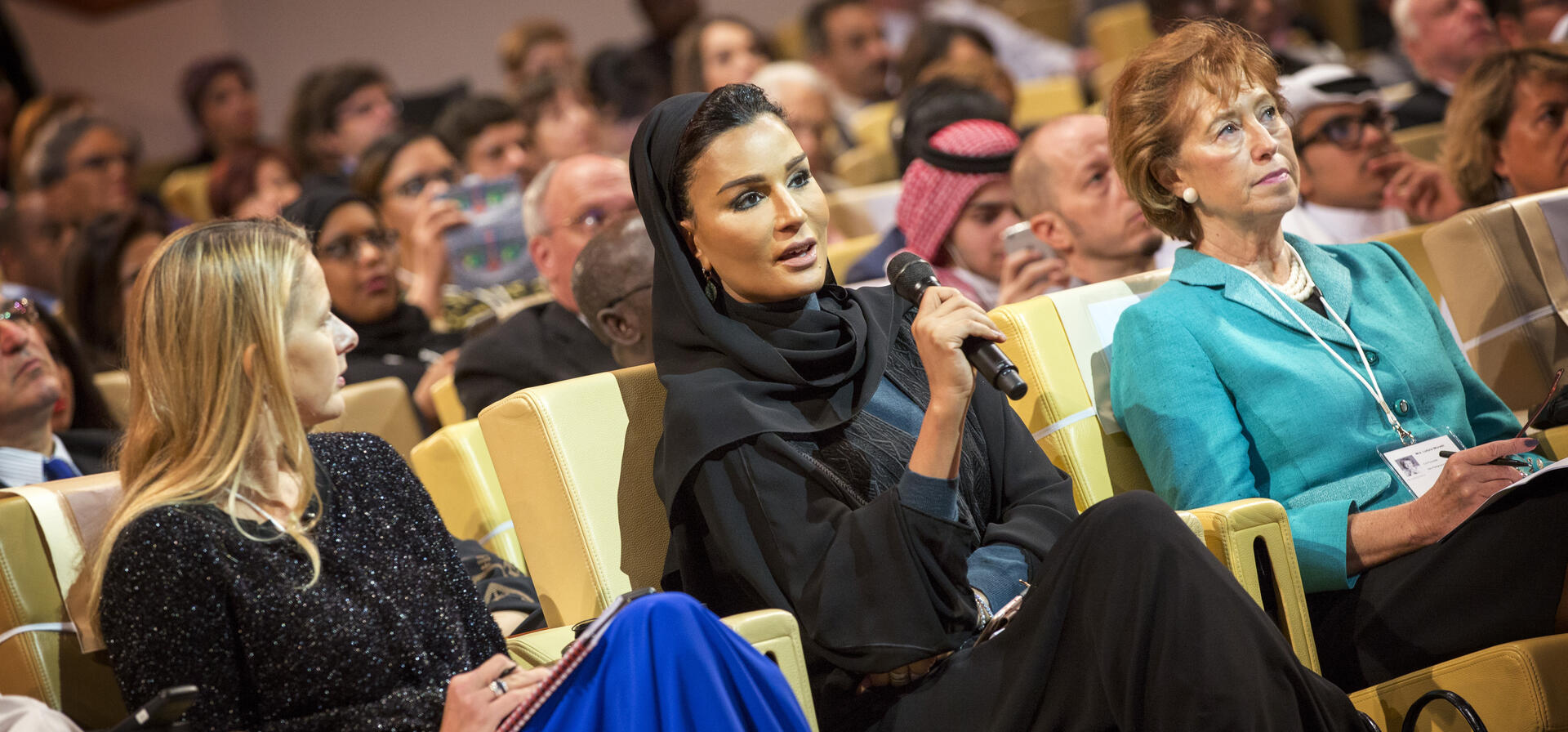 HH Sheikha Moza speaks at WISE session on education, violence and armed conflict
