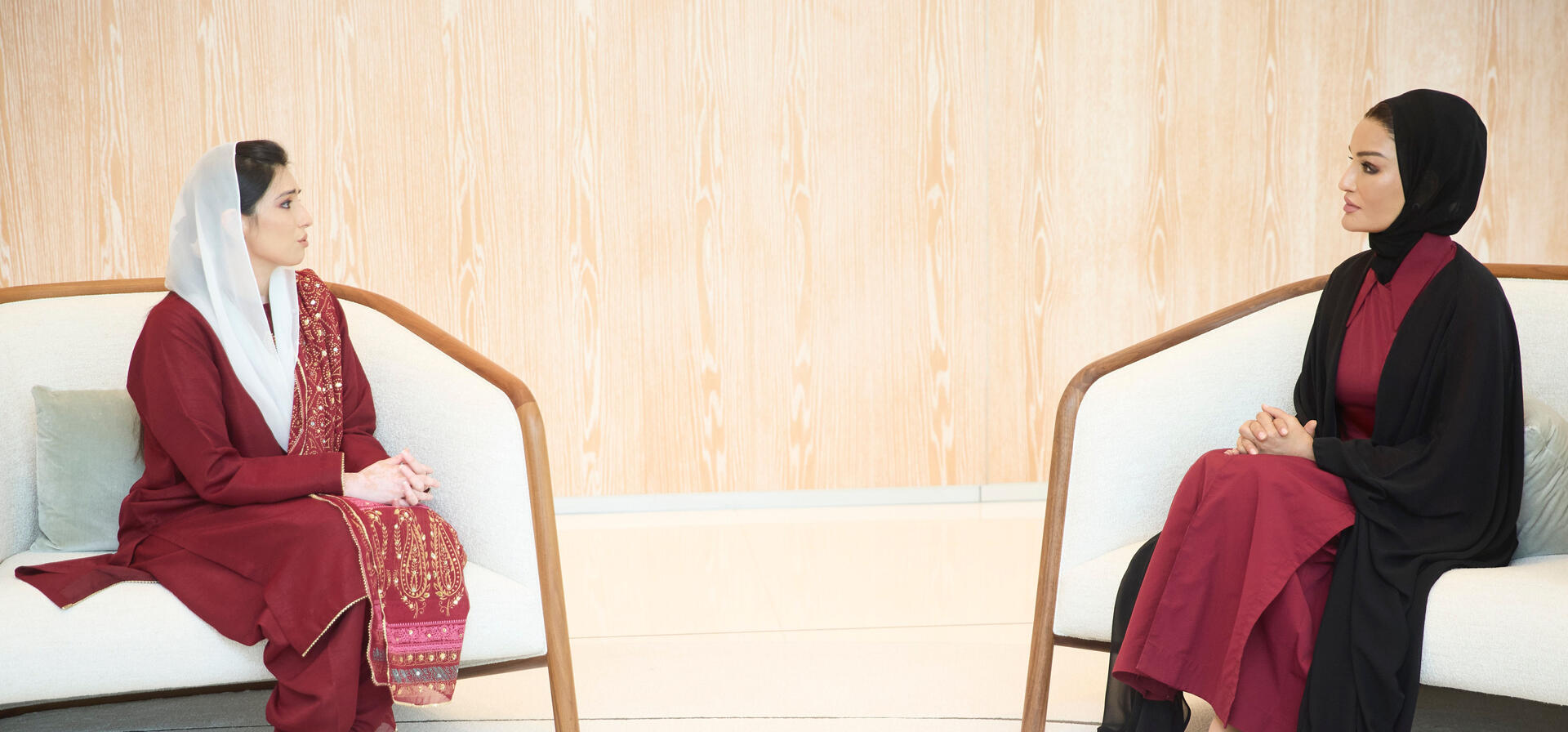 صاحبة السمو تجتمع بالسيدة الأولى لجمهورية باكستان الإسلامية