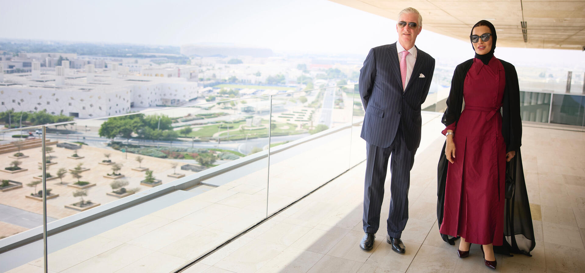 صاحبة السمو تستقبل جلالة ملك بلجيكا في مؤسسة قطر