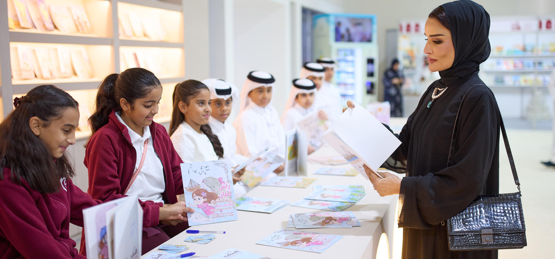 Her Highness Sheikha Moza visits 35th Doha International Book Fair