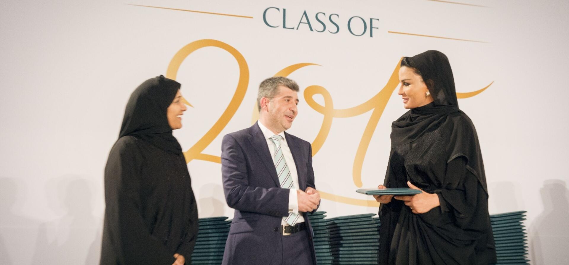 HH Sheikha Moza at the Hamad bin Khalifa University Graduation Ceremony 2015