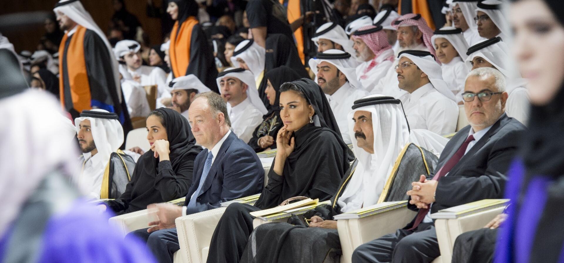 Their Highnesses witness the 2015 Qatar Foundation Convocation Ceremony