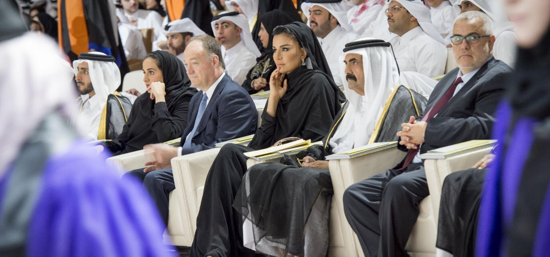 Their Highnesses witness the 2015 Qatar Foundation Convocation Ceremony