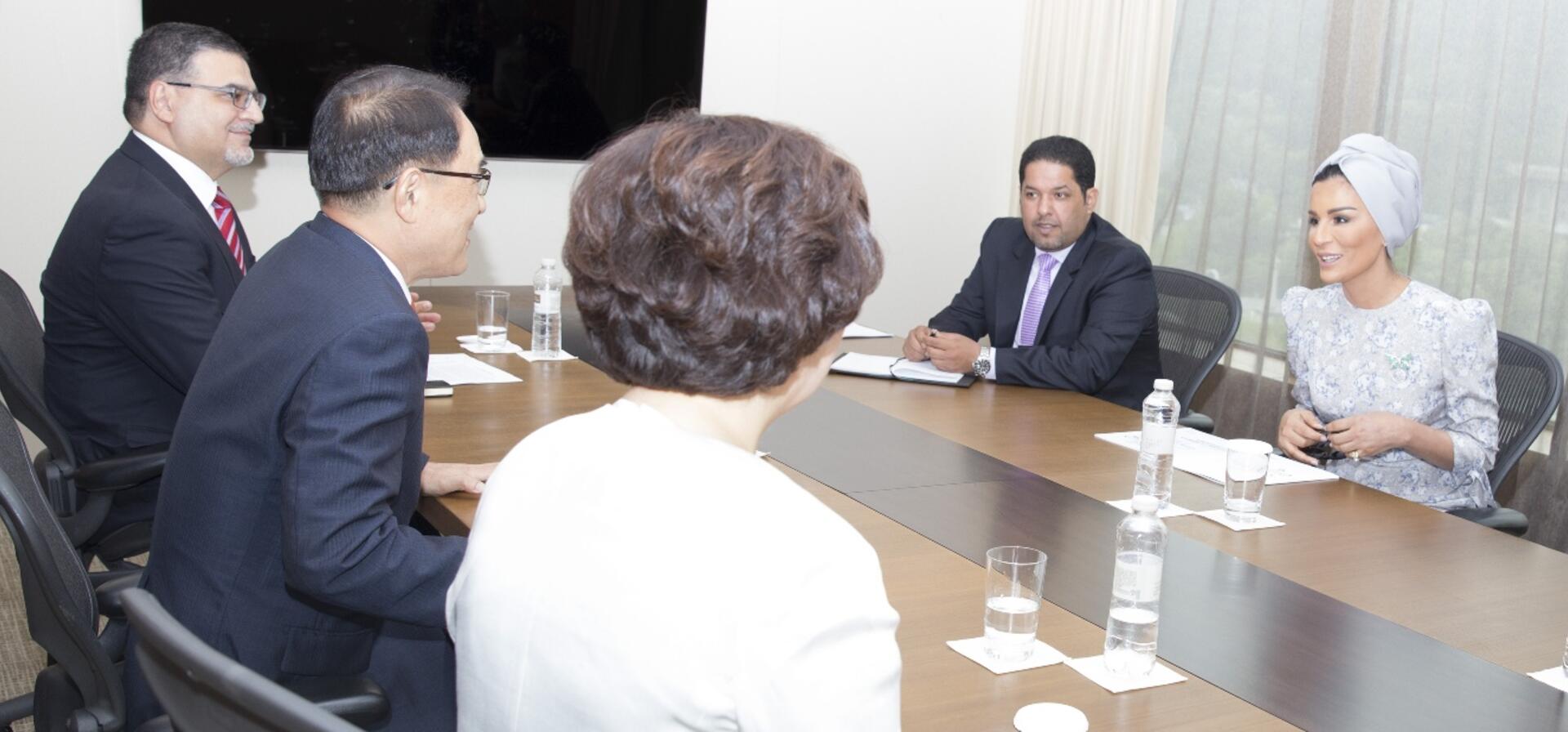 HH Sheikha Moza meets with President of the Innopolis Foundation and visits education and cultural sites in Seoul, South Korea