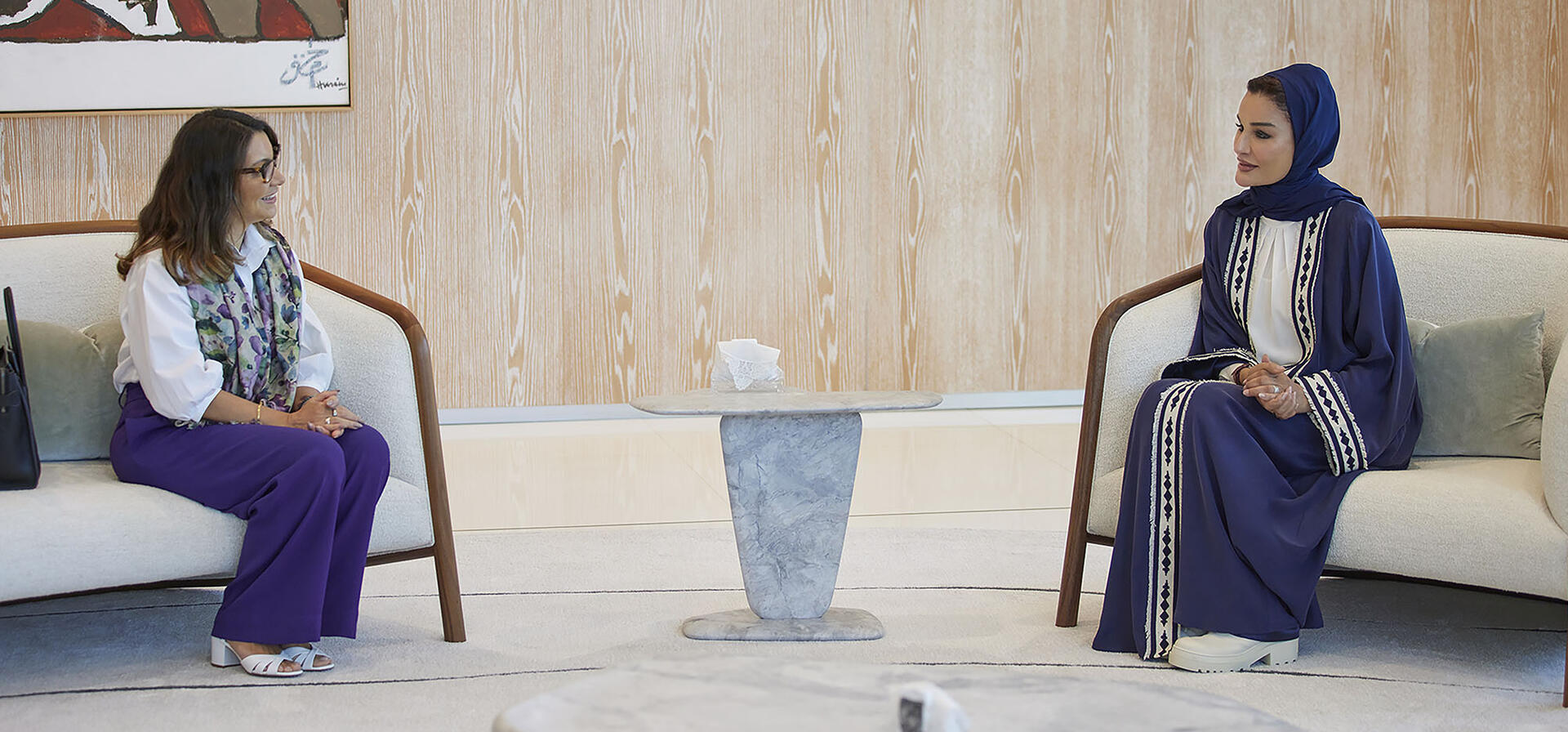 صاحبة السمو تجتمع بحرم فخامة رئيس جمهورية البرازيل