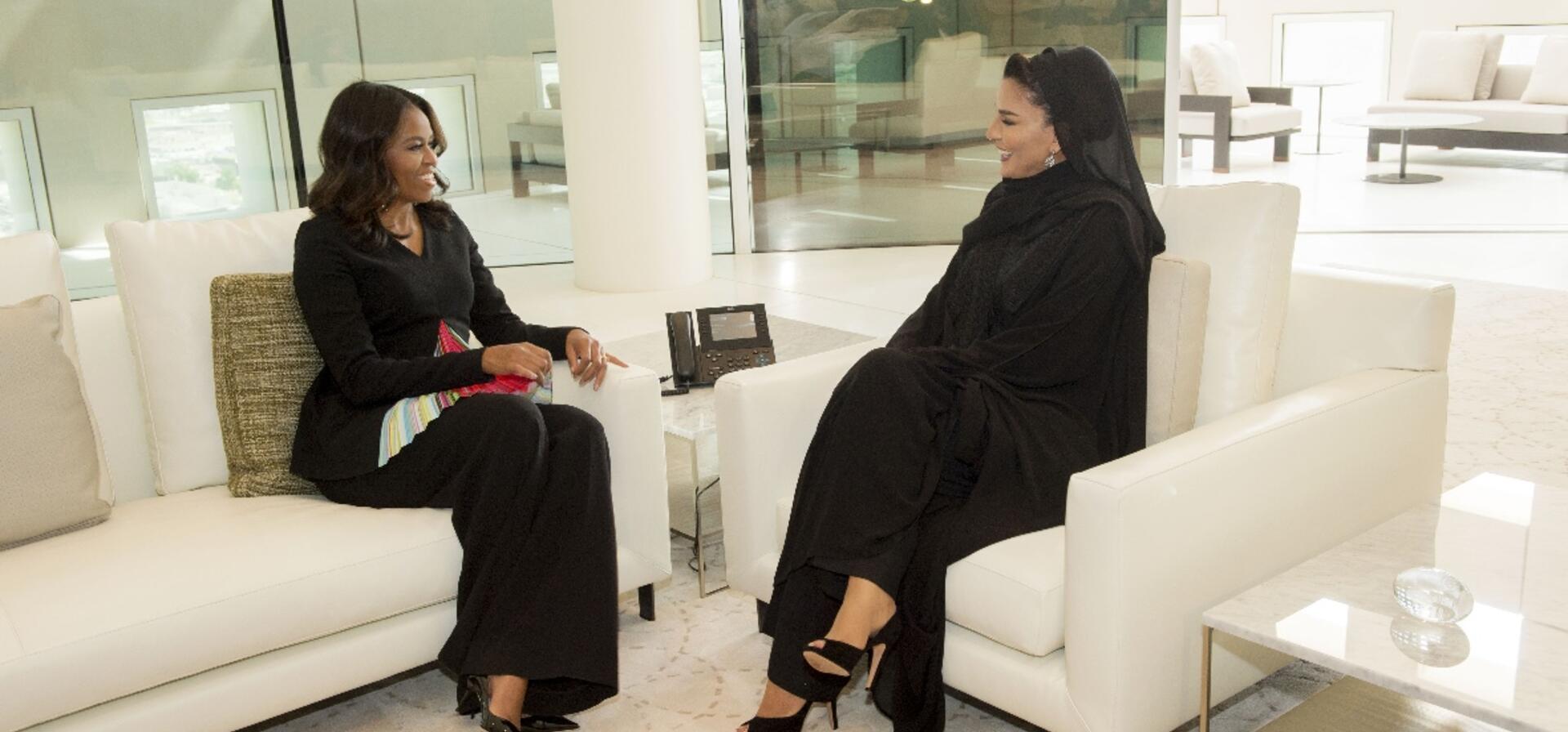 HH Sheikha Moza meets U.S. First Lady