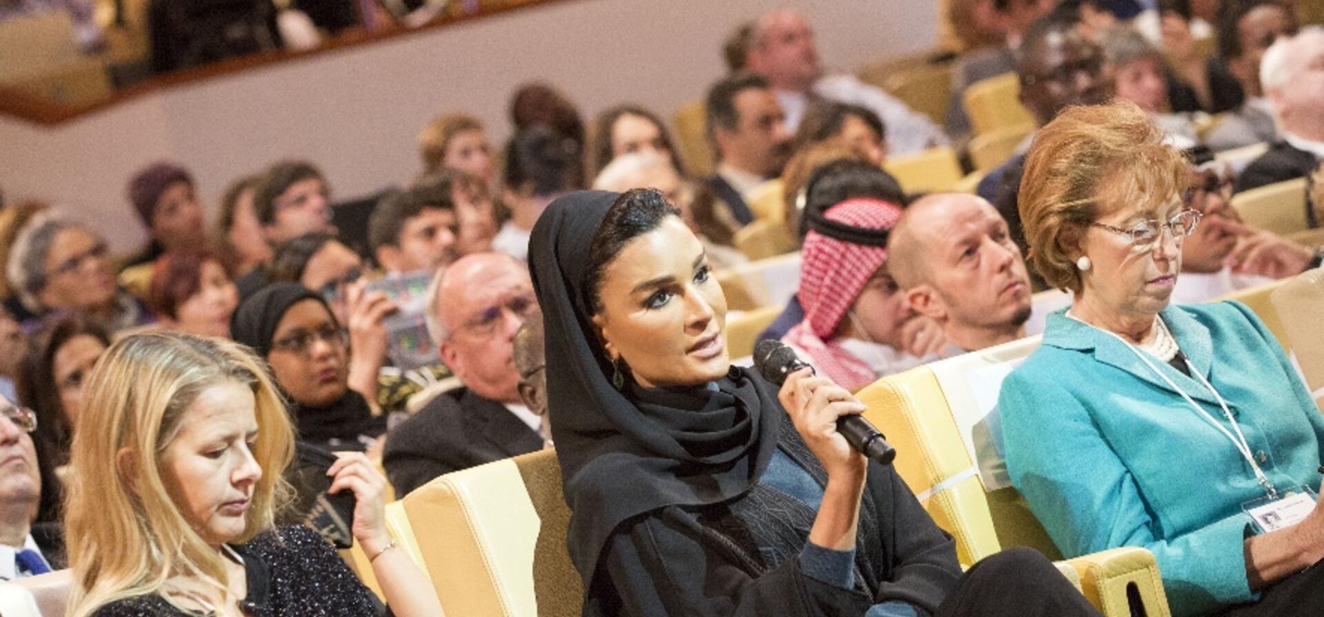 HH Sheikha Moza speaks at WISE session on education, violence and armed conflict