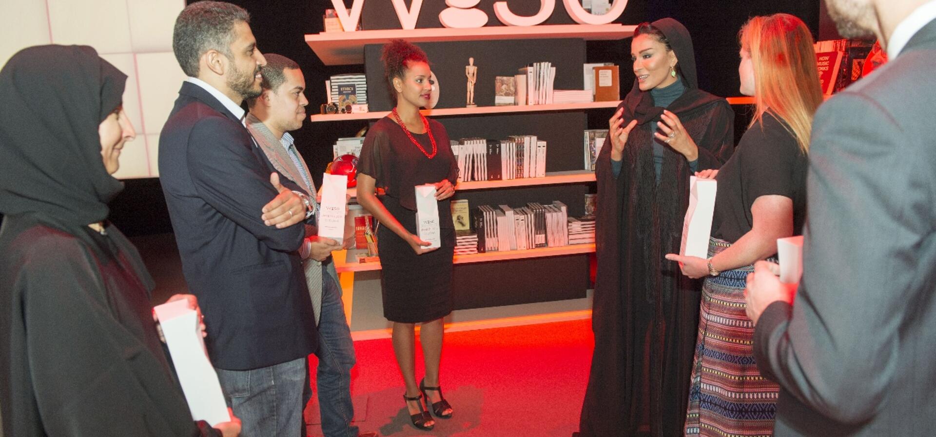 HH Sheikha Moza meets winners of WISE 2015 awards