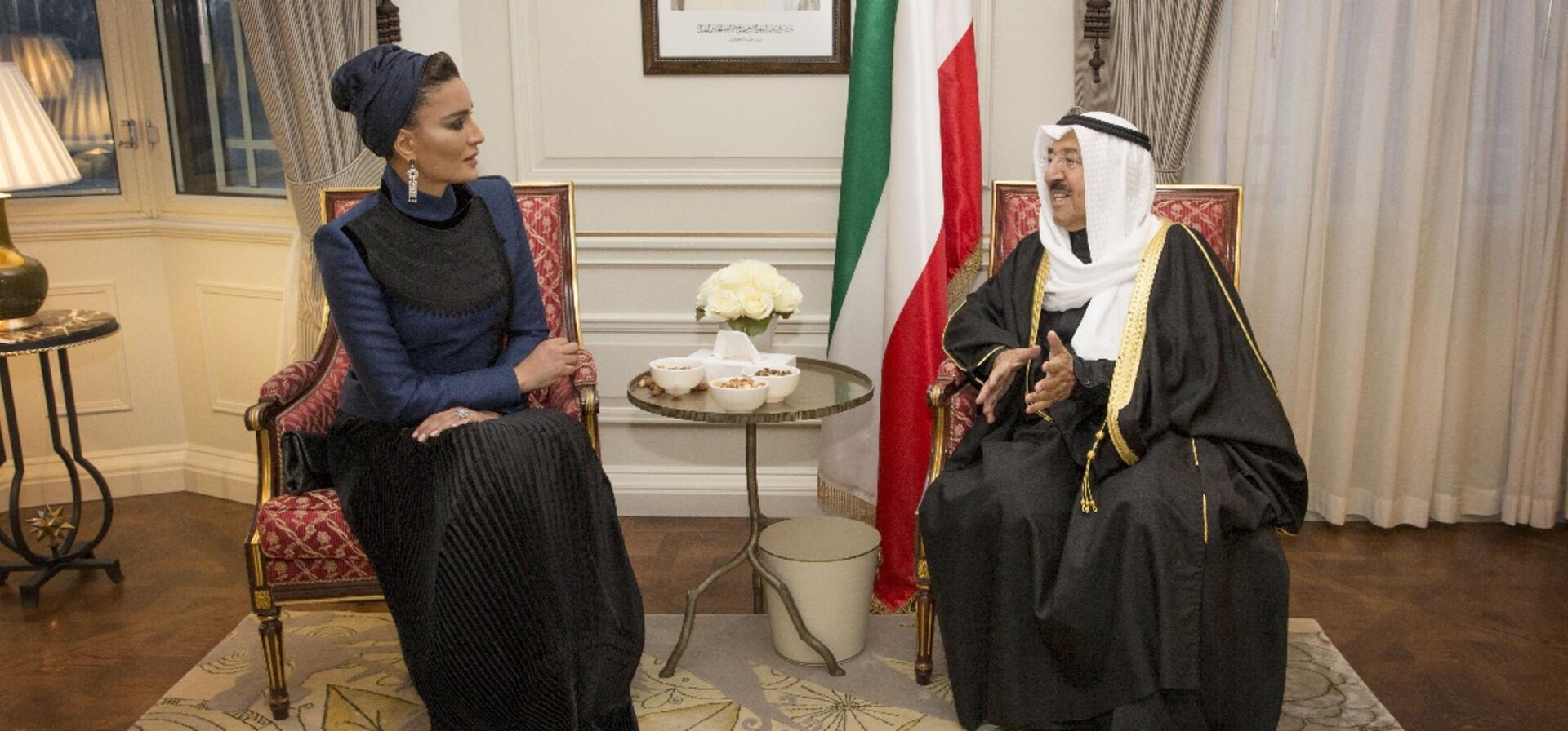 His Highness the Emir of Kuwait meets HH Sheikha Moza