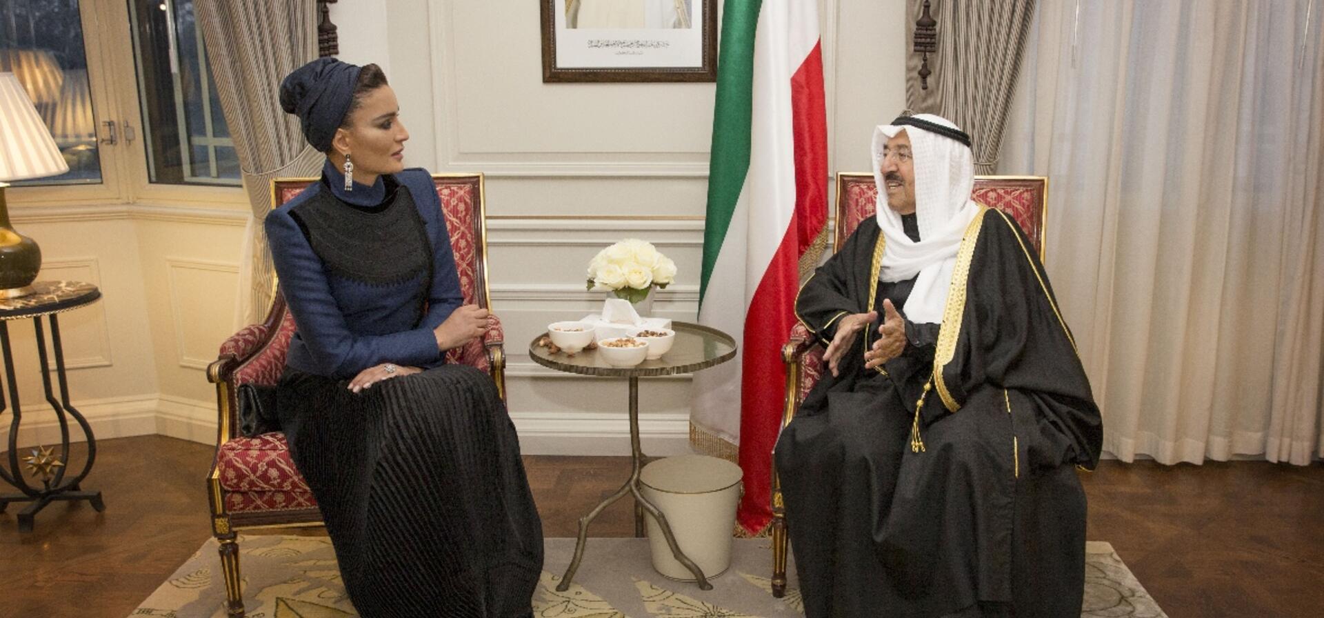 His Highness the Emir of Kuwait meets HH Sheikha Moza