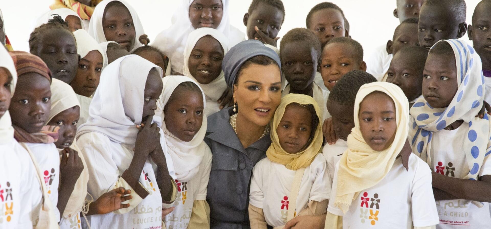 HH Sheikha Moza Visits Education And Employment Projects In Sudan