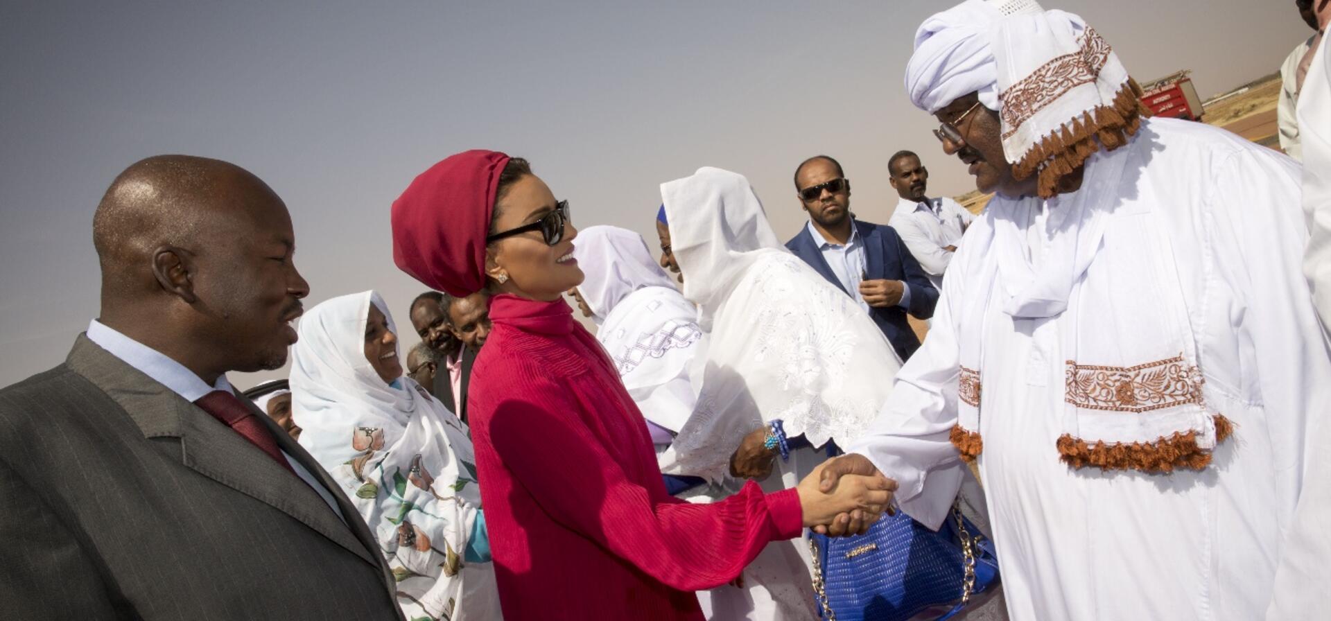 HH Sheikha Moza Visits Education And Employment Projects In North Kordofan, Sudan