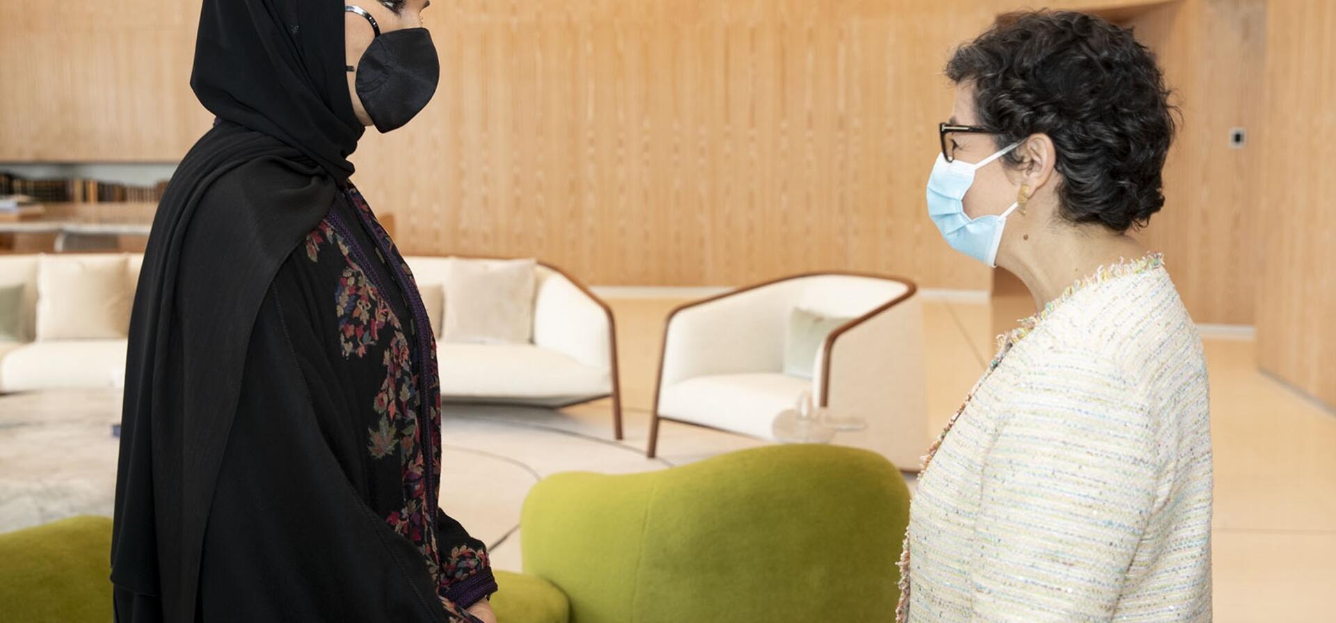 صاحبة السمو تجتمع بوزيرة الشؤون الخارجية الاسبانية