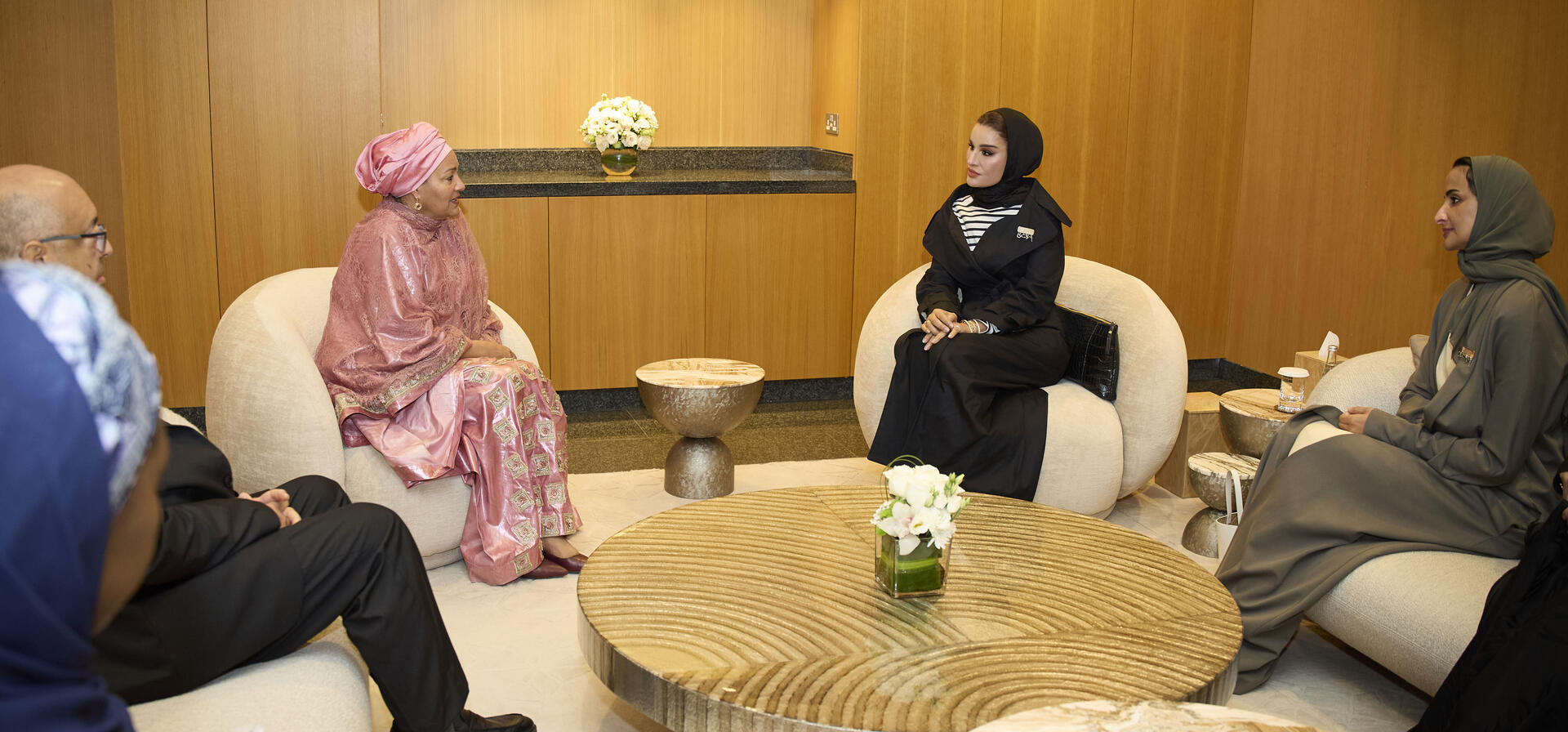 Her Highness Meets with Deputy Secretary-General of the U.N 