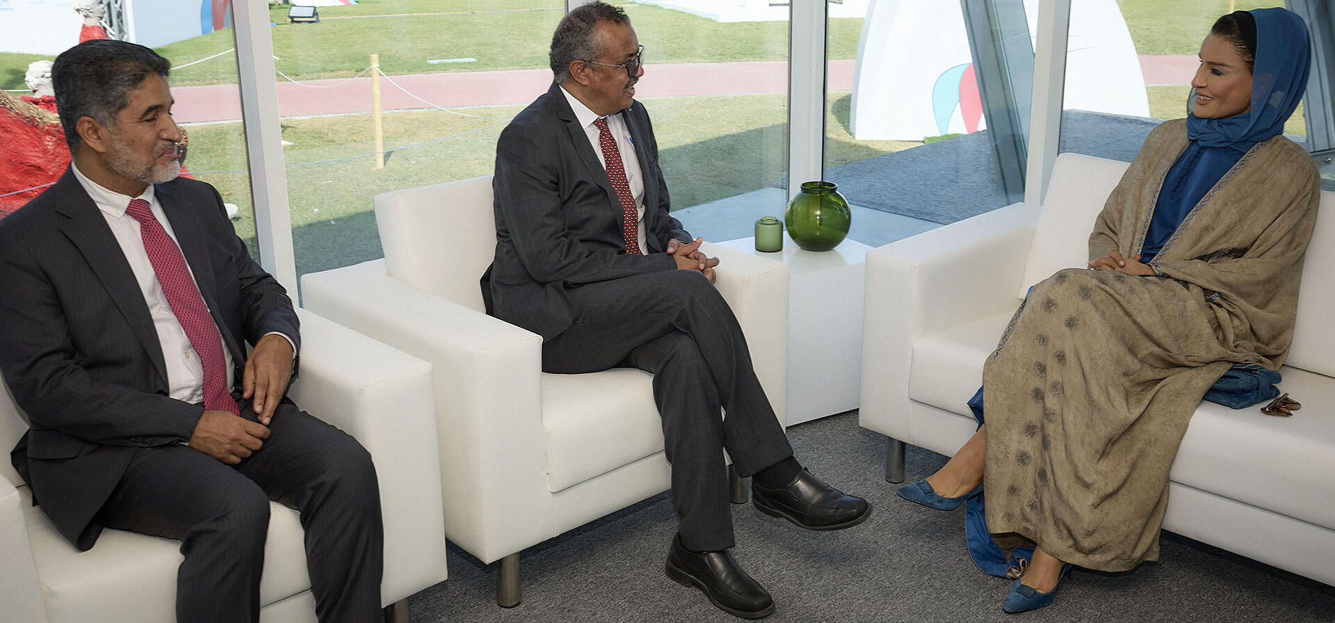 Her Highness Meets with WHO Director-General Dr Tedros Adhanom Ghebreyesus