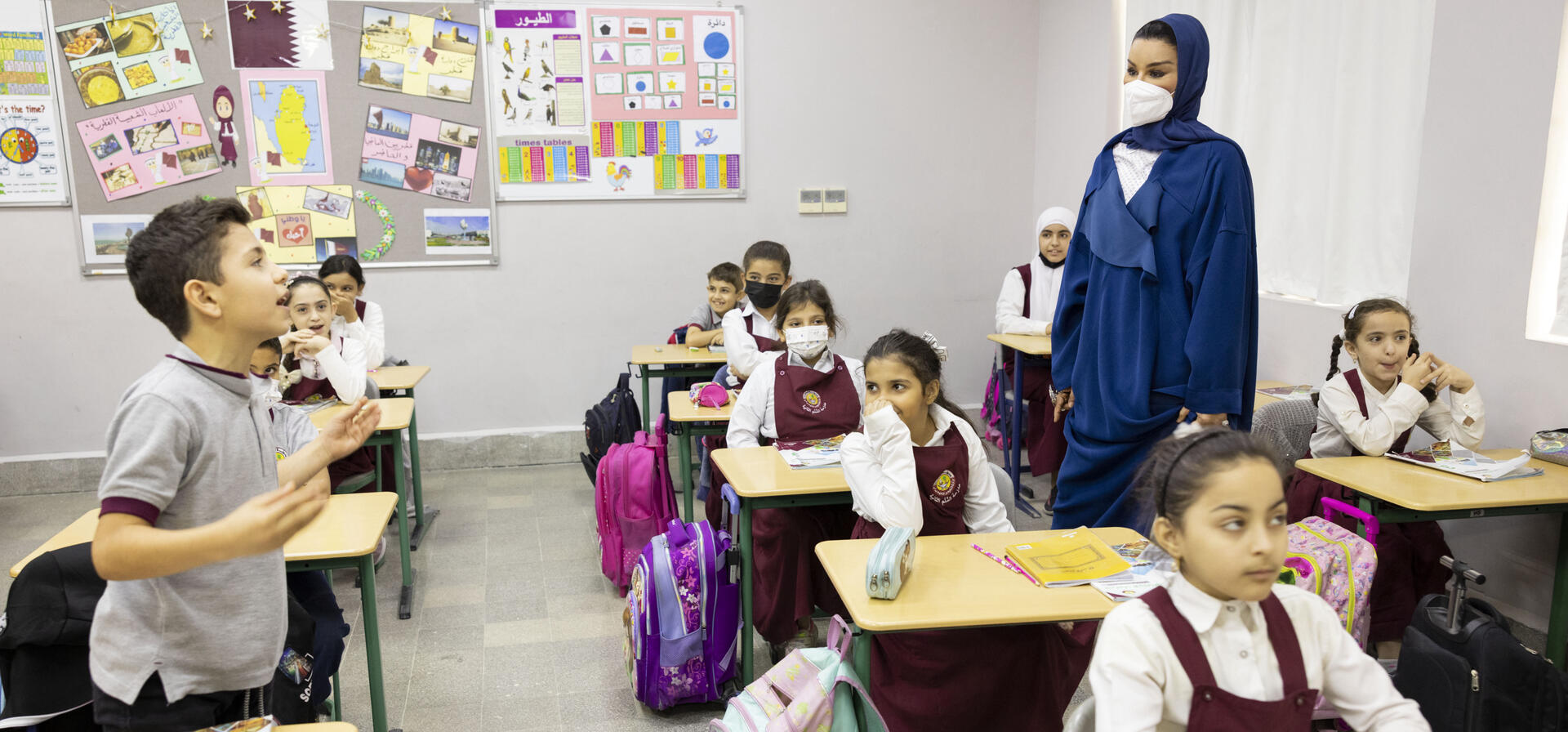 Her Highness visits Assalam Schools in Qatar