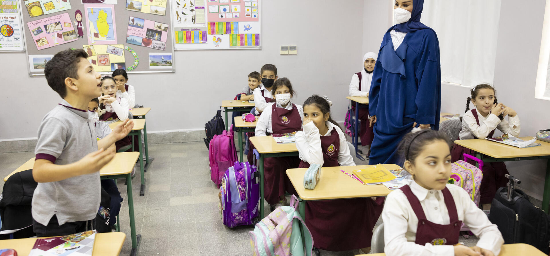Her Highness visits Assalam Schools in Qatar 