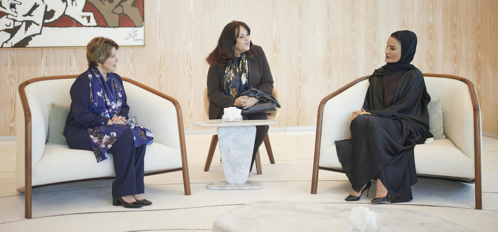 Her Highness Meets with the Wife of the President of the Republic of Cuba