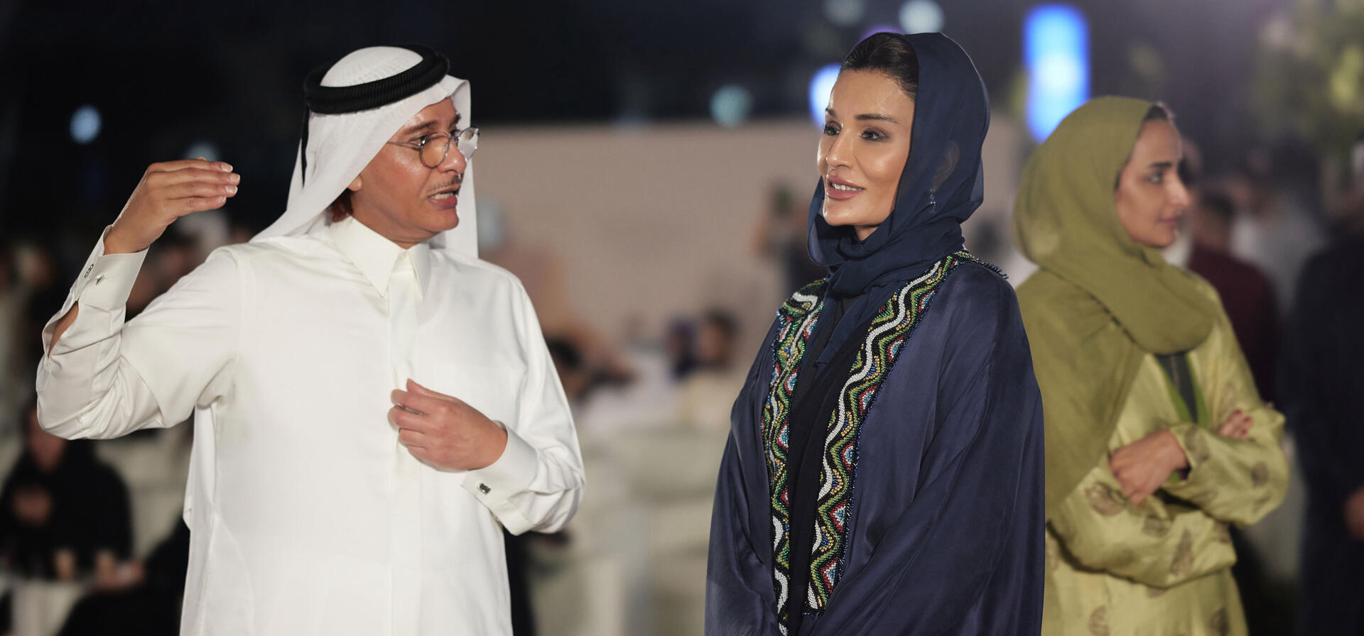 Her Highness Sheikha Moza Inaugurates Al Azzm Artwork 