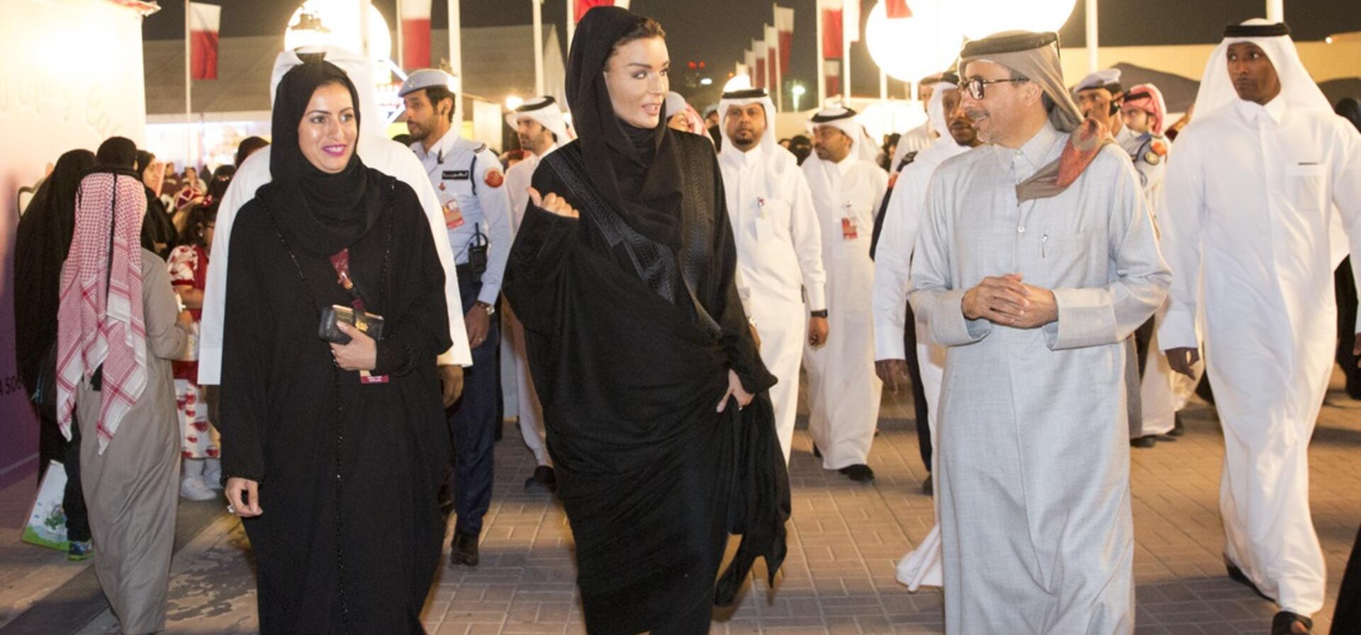  HH Sheikha Moza visits national day festivities at Darb Al Saai and Katara
