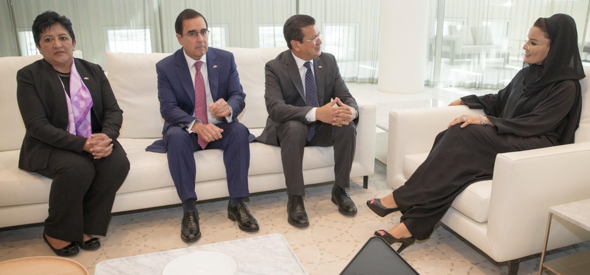 HH Sheikha Moza meets with Foreign Minister of El Salvador