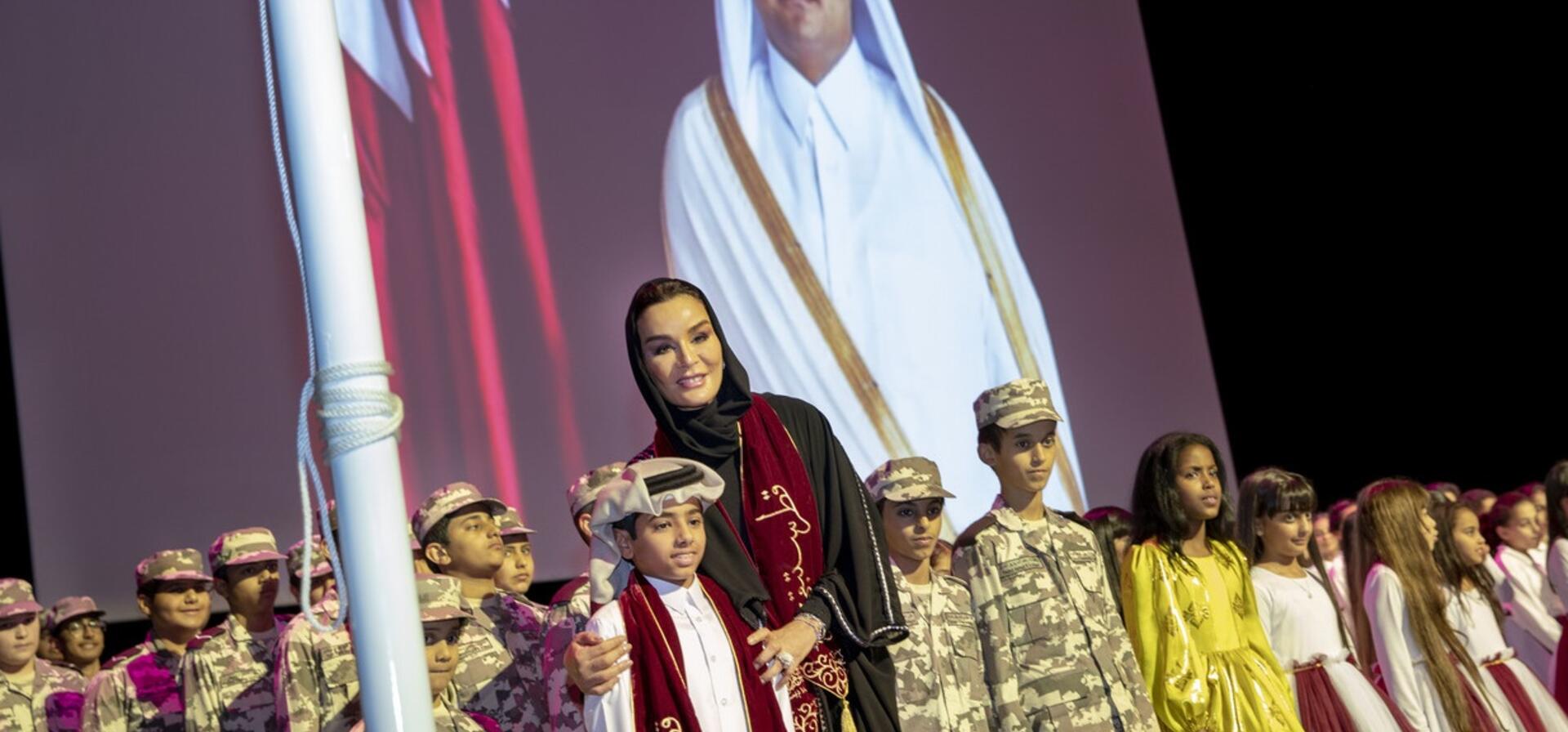 صاحبة السمو تشهد احتفال مدارس مؤسسة قطر باليوم الوطني