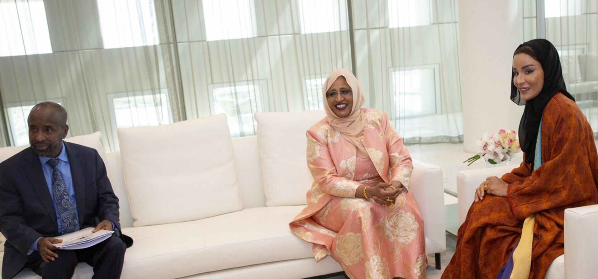 HH Sheikha Moza meets First Lady of Somalia