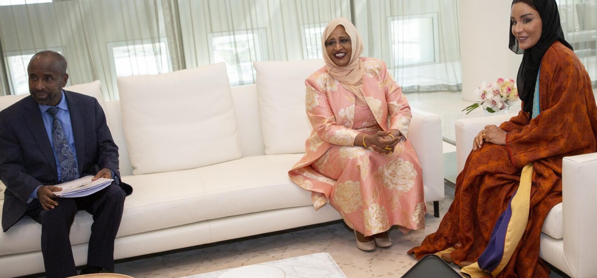 HH Sheikha Moza meets First Lady of Somalia