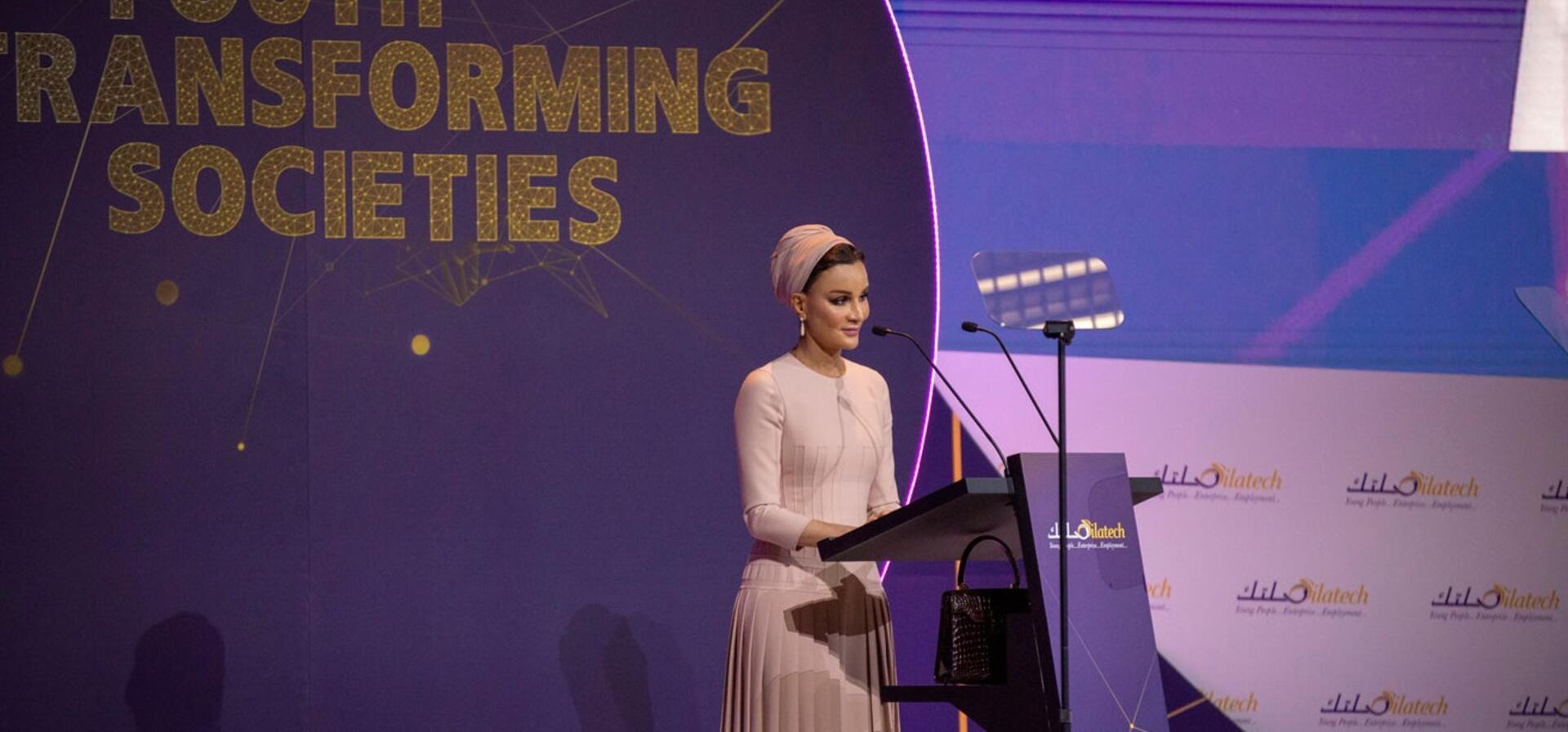 HH Sheikha Moza announces 3 to 5 million jobs for youth by 2022 through Silatech