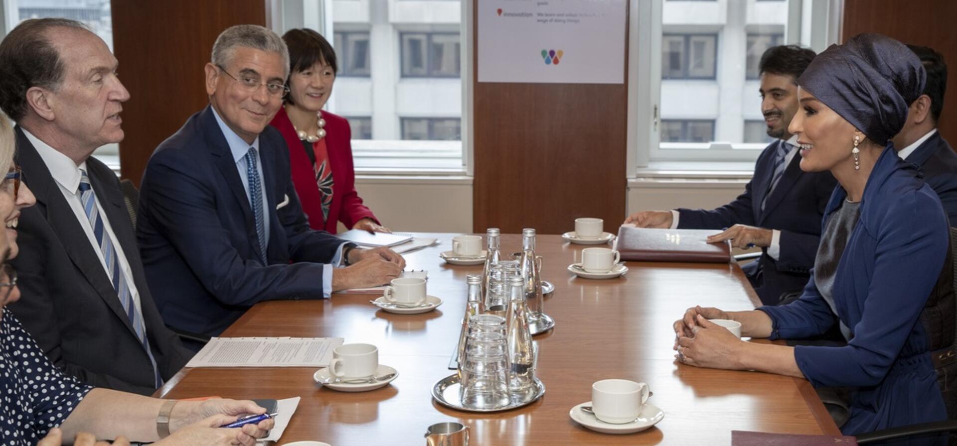 صاحبة السمو تجتمع برئيس البنك الدولي بواشنطن