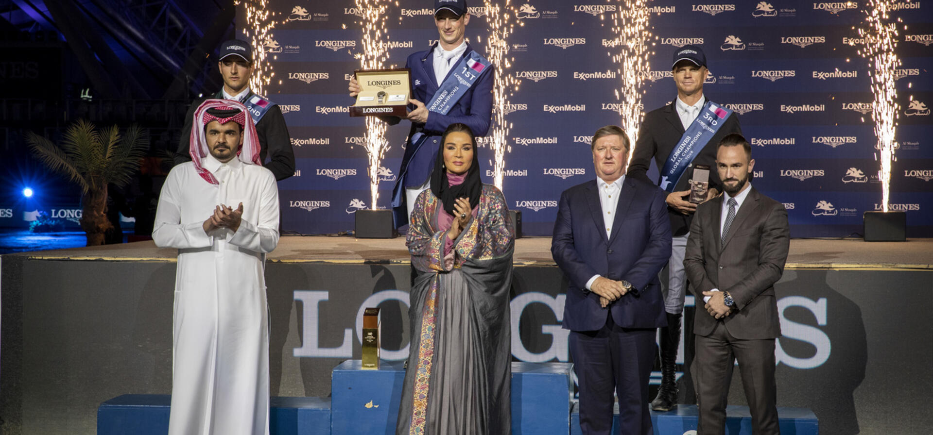 HH Sheikha Moza crowns winner of Longines Global Champions Tour Grand Prix of Doha