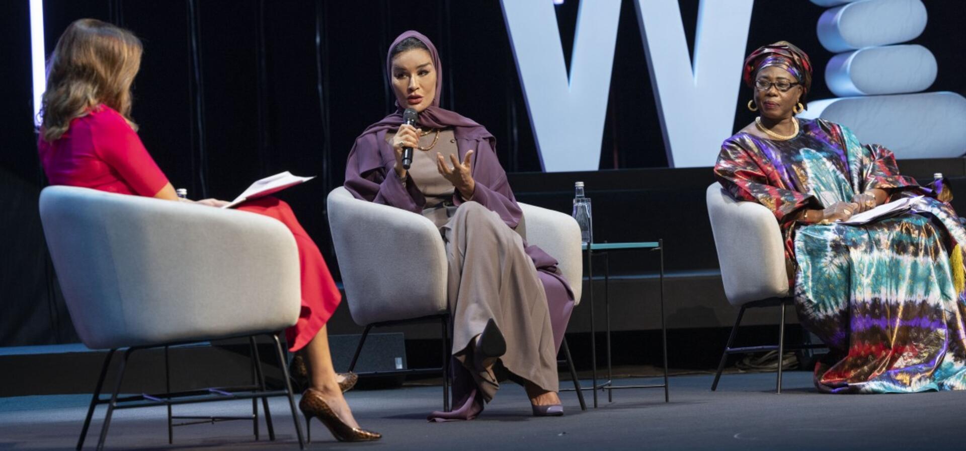 HH Sheikha Moza participates in panel discussion during EAA session at WISE 2021