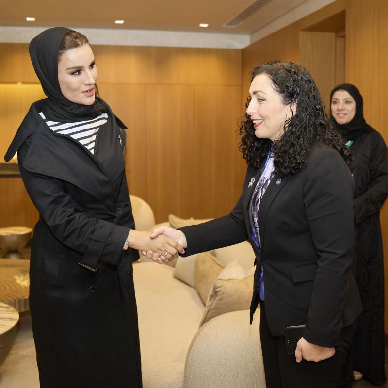 صاحبة السمو تجتمع بفخامة رئيسة جمهورية كوسوفو