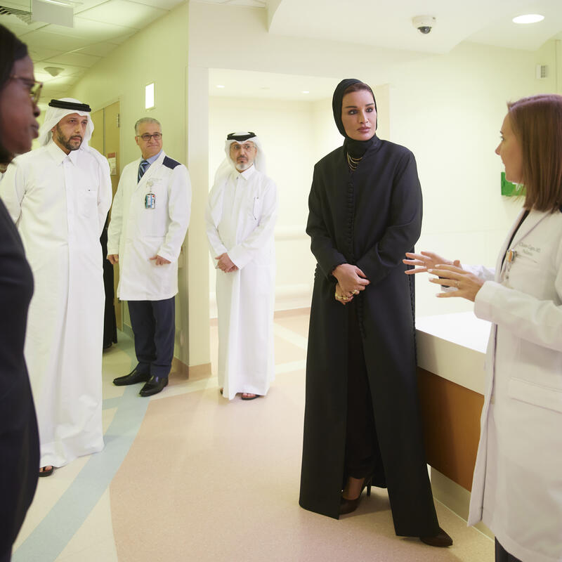 صاحبة السمو الشيخة موزا بنت ناصر تفتتح جناحًا جديدًا لزراعة الخلايا الجذعية المُكوِّنة للدم للأطفال في سدرة للطب