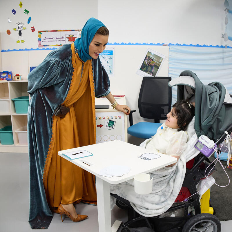Her Highness Sheikha Moza bint Nasser Visits Warif Academy