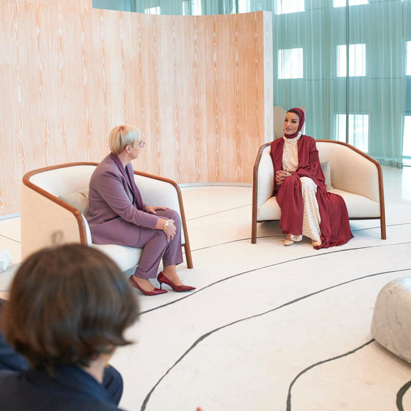 صاحبة السمو تجتمع برئيسة جمهورية سلوفينيا