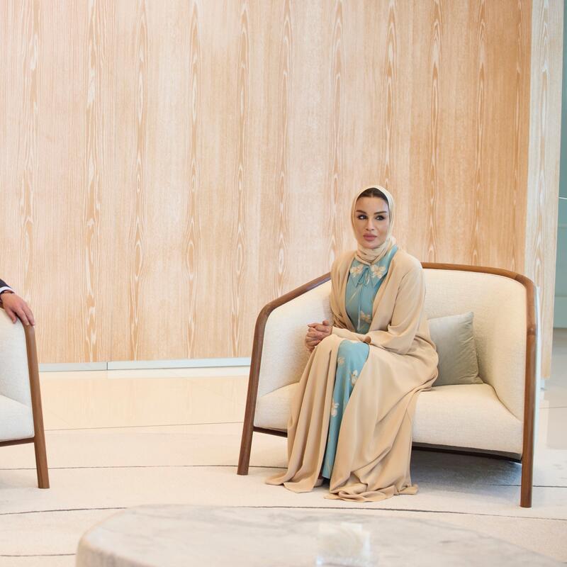 Her Highness Sheikha Moza Meets with President of The Republic of Colombia