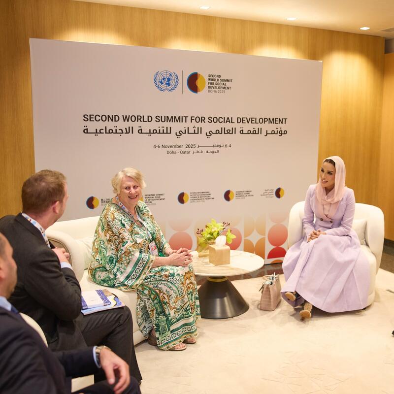 صاحبة السمو تجتمع برئيس مجلس إدارة الصندوق العالمي لمكافحة الإيدز والسل والملاريا