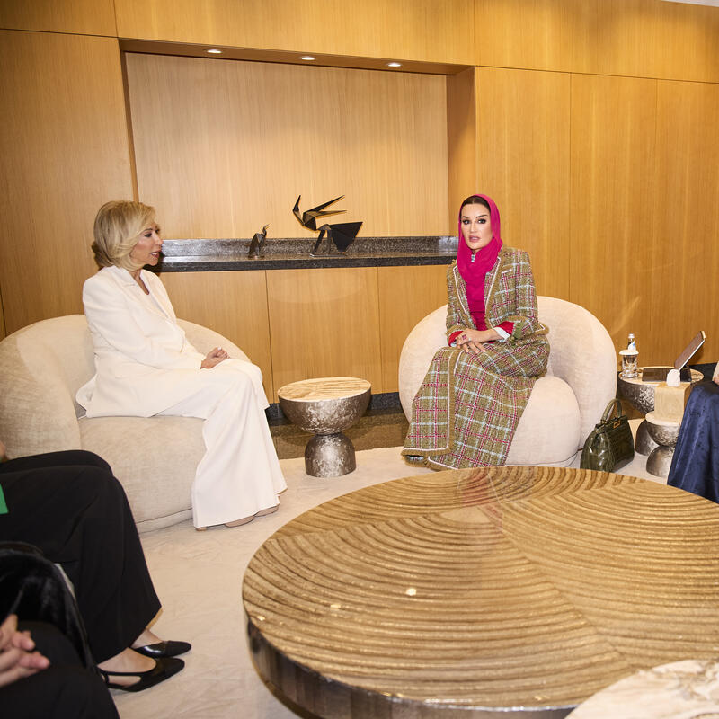 Her Highness Meets with First Lady of the Republic of Lebanon 