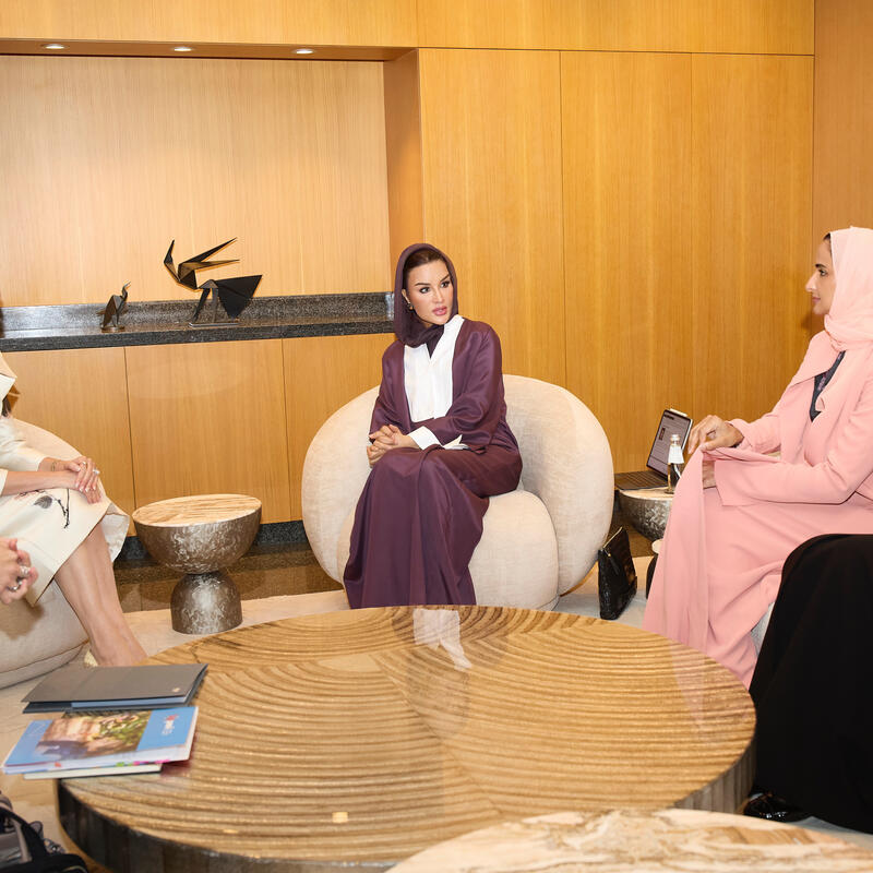 صاحبة السمو تجتمع بحرم فخامة رئيس جمهورية كوستاريكا