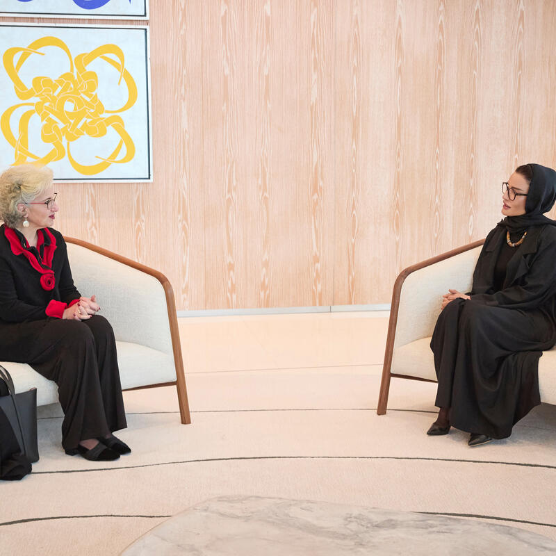 صاحبة السمو تجتمع مع وزيرة التربية والتعليم العالي في الجمهورية اللبنانية