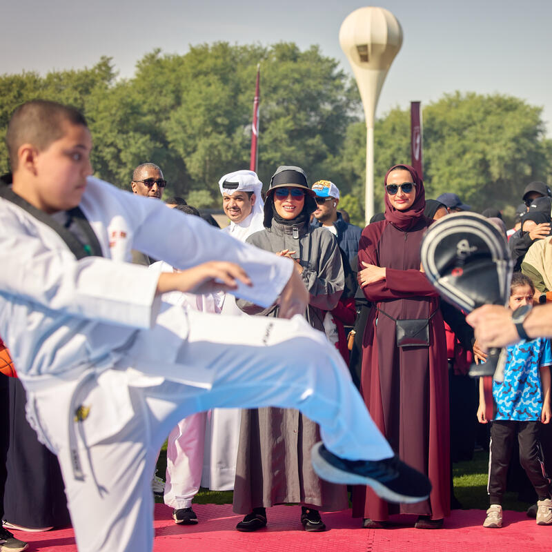 صاحبة السمو  تشهد فعاليات اليوم الرياضي للدولة 2026