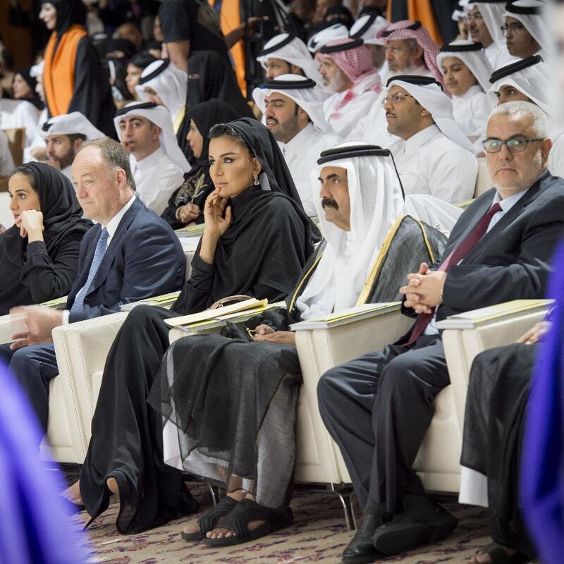 صاحبا السمو يشهدان حفل تكريم دفعة 2015 من خريجي جامعات المدينة التعليمية بمؤسسة قطر.